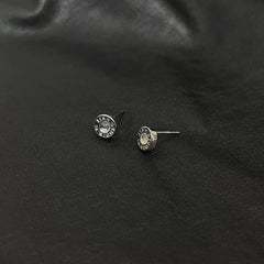 Letter Blue Earrings ArtsKoreanMan