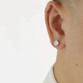 Letter Blue Earrings ArtsKoreanMan
