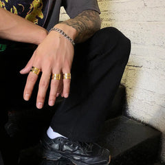 Letter Design Ring ArtsKoreanMan