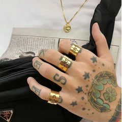 Letter Design Ring ArtsKoreanMan