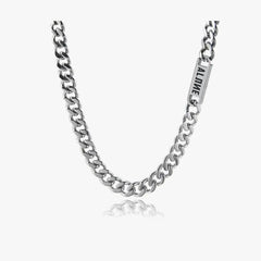 Lettering Cuban Chain Necklace ArtsKoreanMan