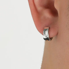 Lettering Hoop Earrings ArtsKoreanMan