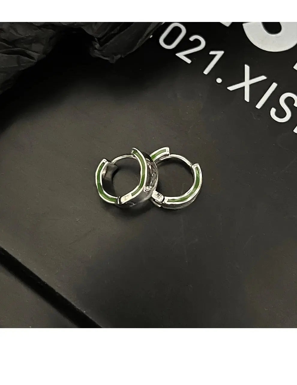 Lettering Hoop Earrings ArtsKoreanMan