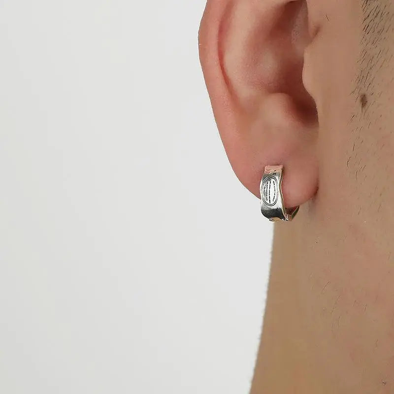 Lettering Hoop Earrings ArtsKoreanMan