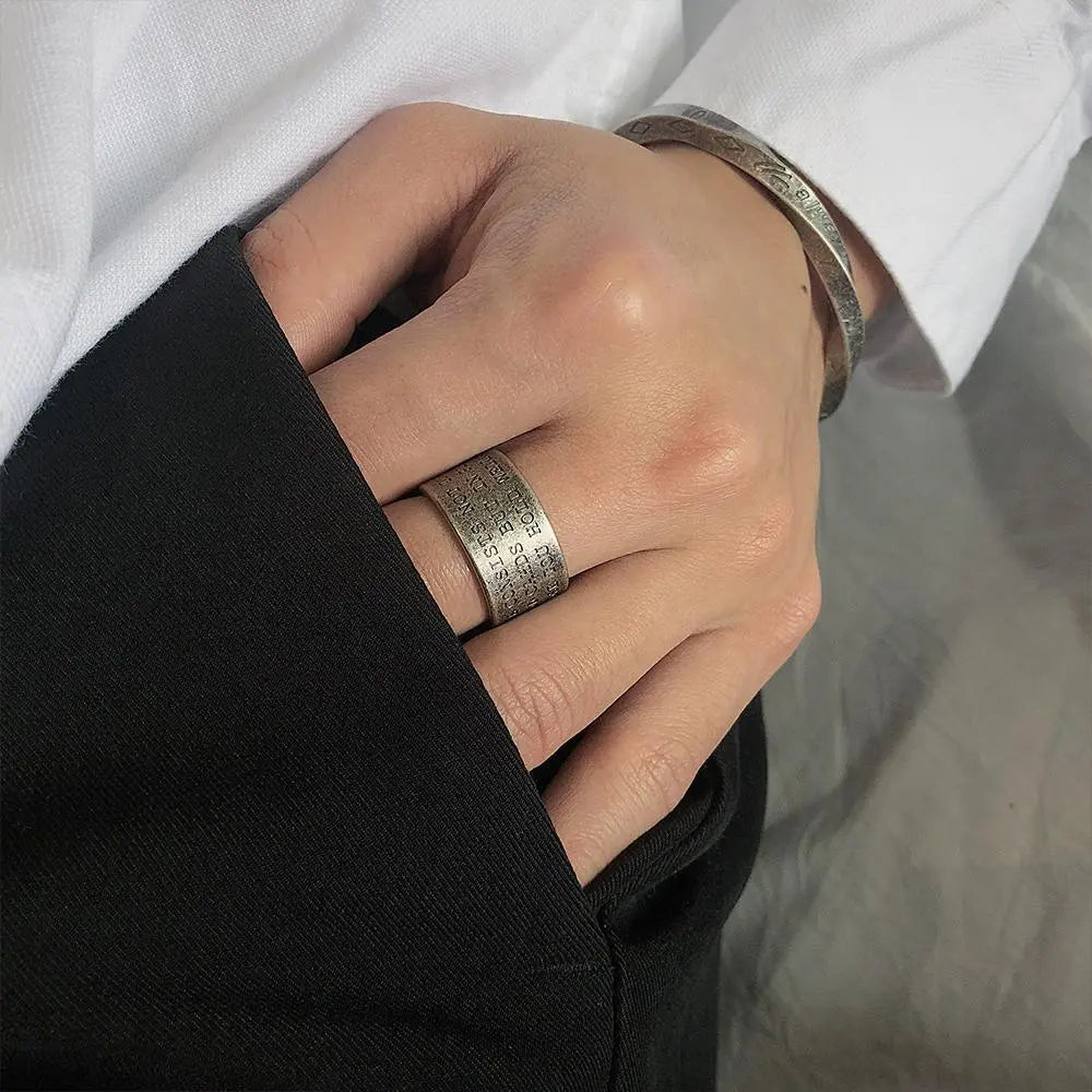 Letters Design Ring ArtsKoreanMan