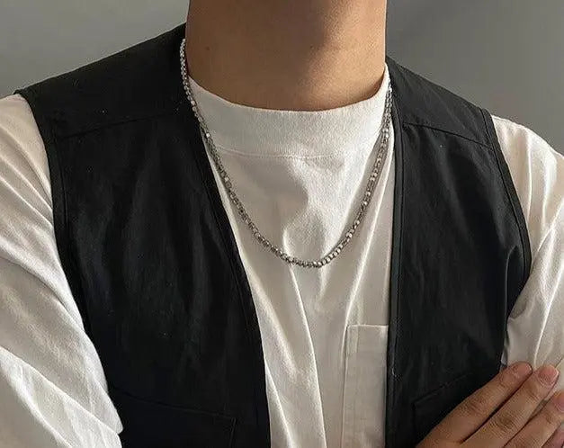 Metal Beads Stitching Necklace & Bracelet ArtsKoreanMan