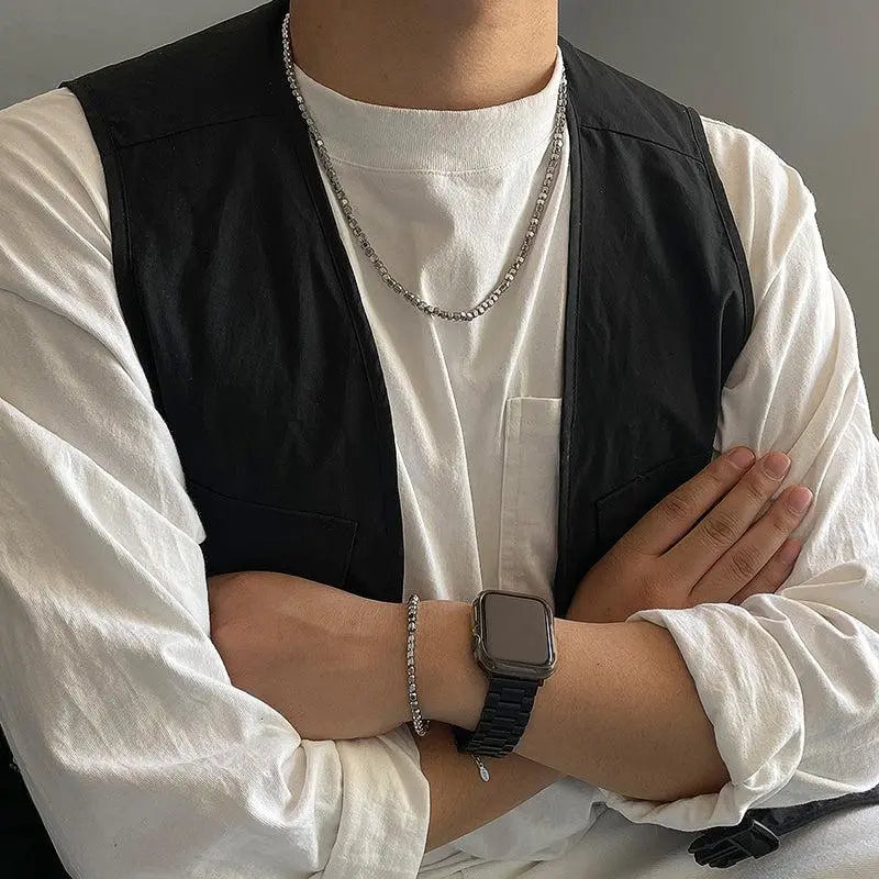 Metal Beads Stitching Necklace & Bracelet ArtsKoreanMan