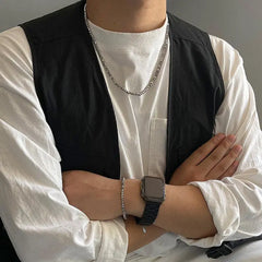 Metal Beads Stitching Necklace & Bracelet ArtsKoreanMan