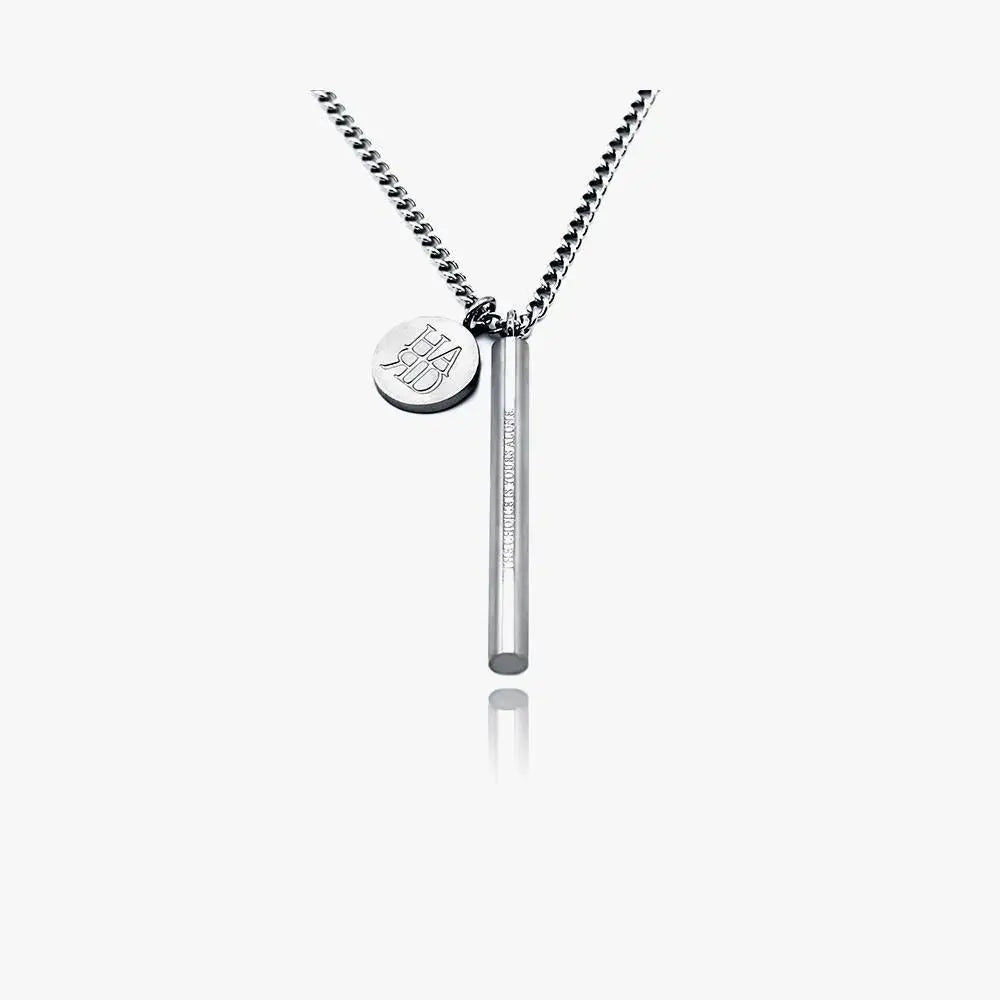 Metal Cylinder Pendant Necklace ArtsKoreanMan