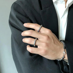 Meteorite Texture Retro Ring ArtsKoreanMan