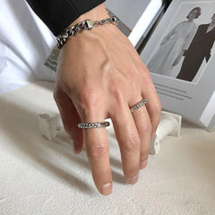 Meteorite Texture Retro Ring ArtsKoreanMan