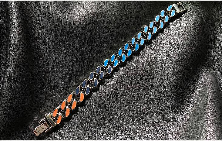 Multicolor Cuban Chain Bracelet ArtsKoreanMan