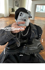 Thick Soled Round Toe Leather Shoes ArtsKoreanMan