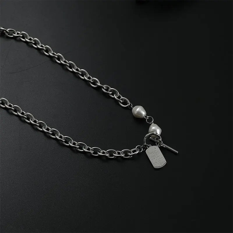 Ot Buckle Pearl Choker ArtsKoreanMan