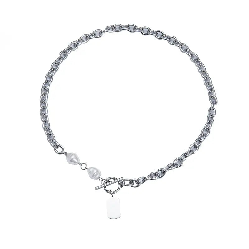 Ot Buckle Pearl Choker ArtsKoreanMan