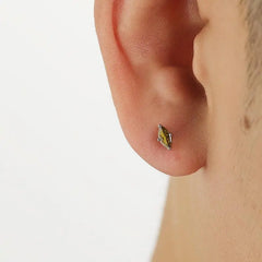 Olive Green Stud Earrings ArtsKoreanMan