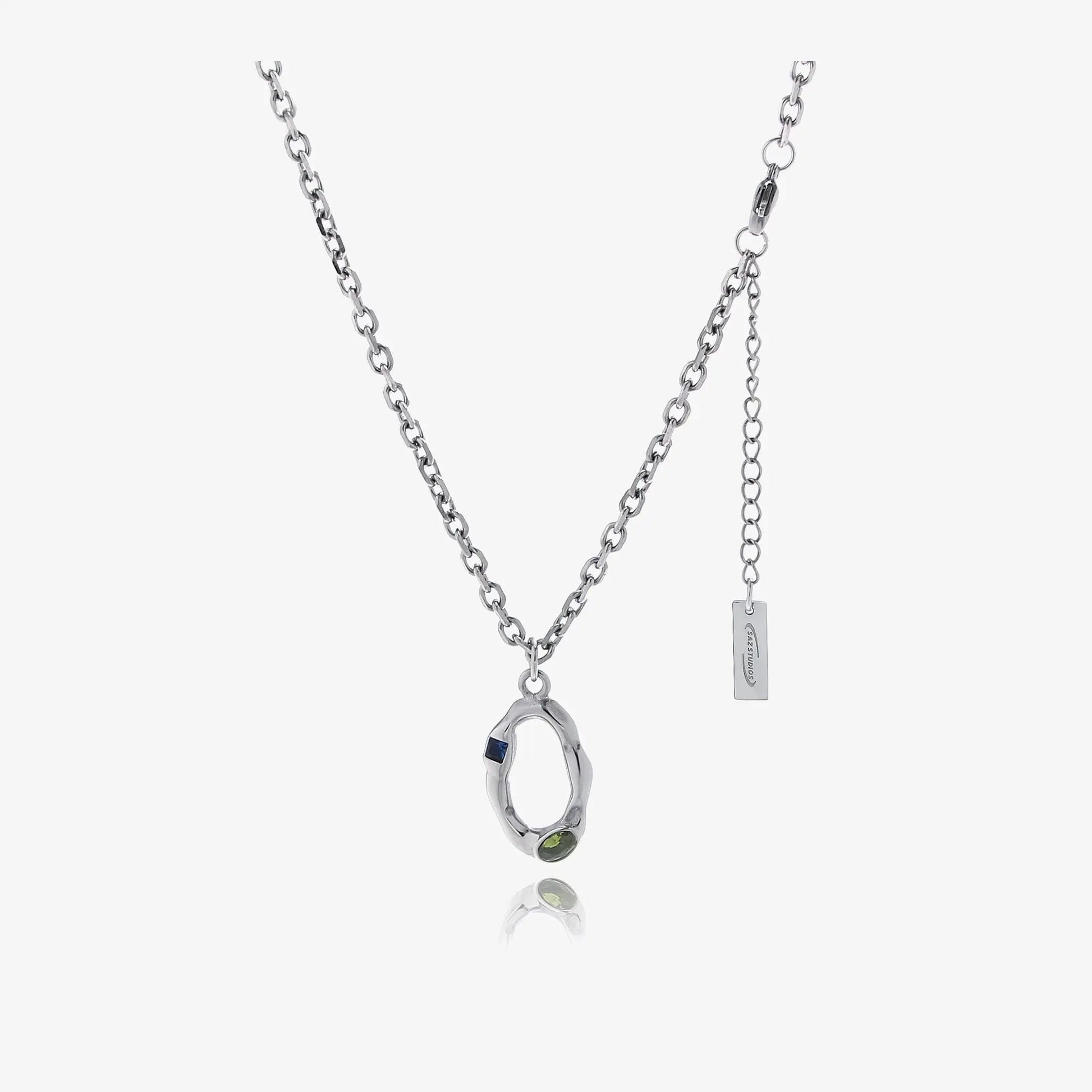 Oval Metal Pendant Necklace ArtsKoreanMan