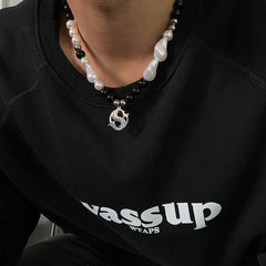 Pearl Stitching Necklace ArtsKoreanMan