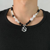Pearl Stitching Necklace ArtsKoreanMan