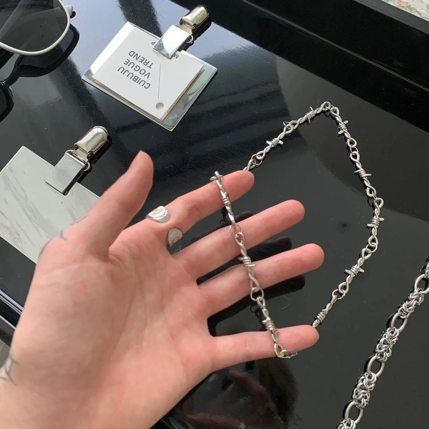 Pearl Stitching Clavicle Chain ArtsKoreanMan