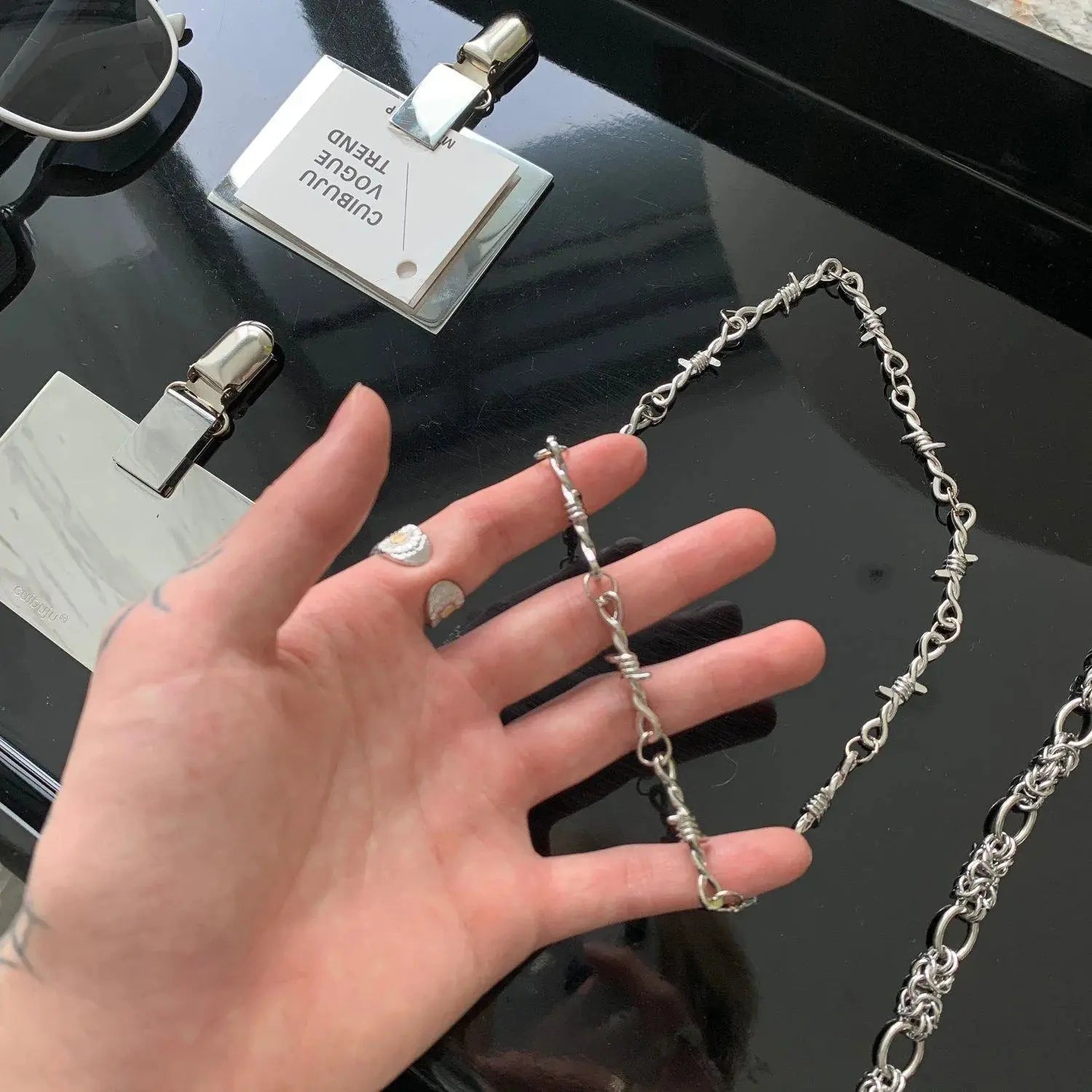 Pearl Stitching Clavicle Chain ArtsKoreanMan