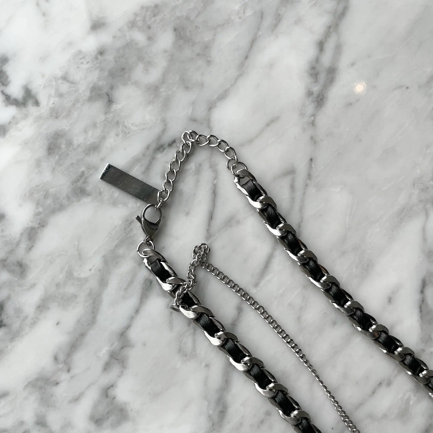 Pendant Gem Combination Leather Necklace ArtsKoreanMan
