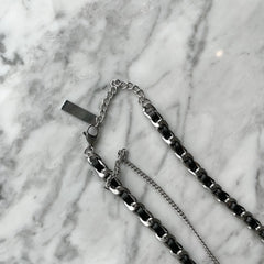 Pendant Gem Combination Leather Necklace ArtsKoreanMan