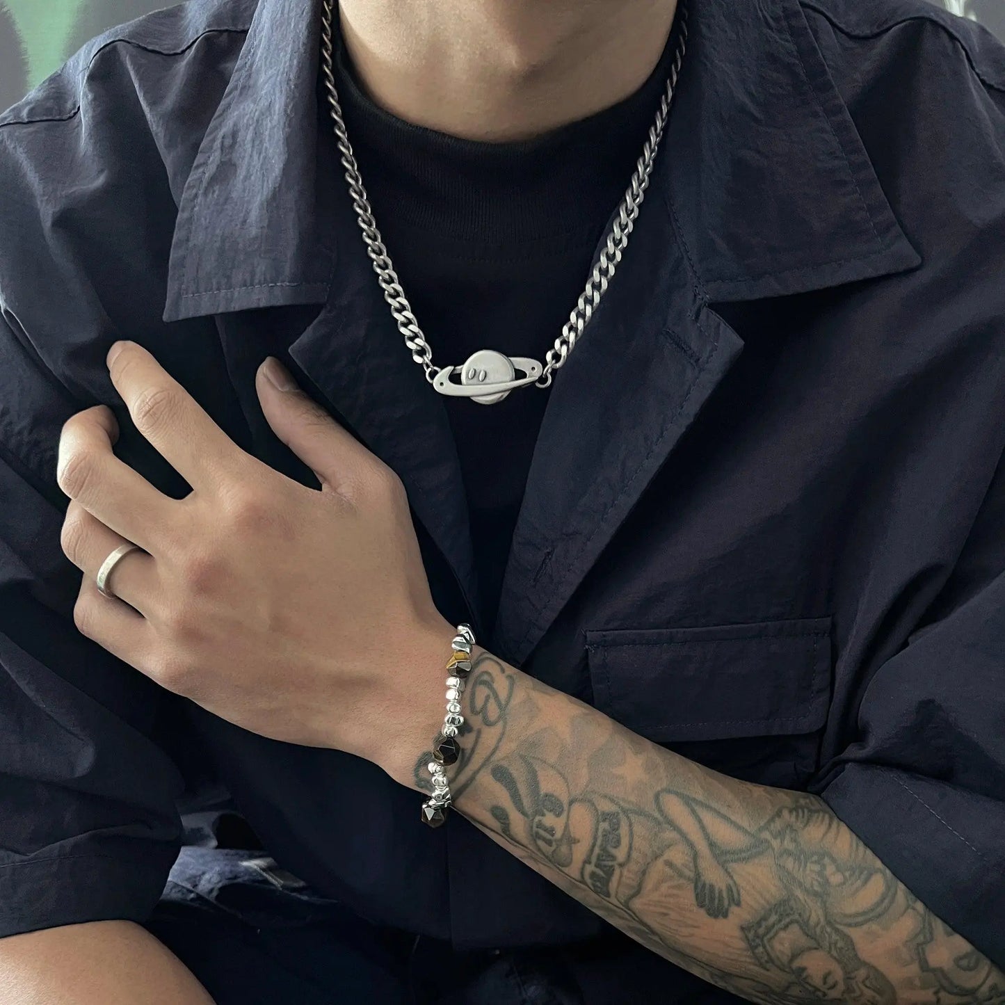 Planet Smiley Necklace ArtsKoreanMan