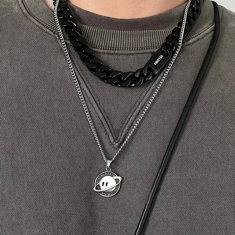 Planet Smiley Necklace ArtsKoreanMan
