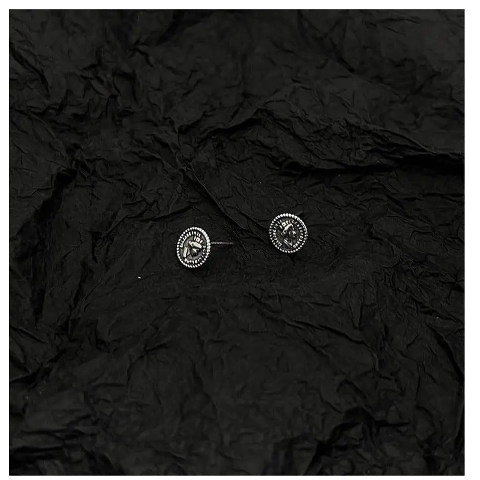 Portrait Coin Stud Earrings ArtsKoreanMan