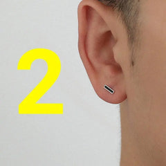 Rectangle Ear Studs ArtsKoreanMan