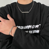 Rectangular Bar Necklace ArtsKoreanMan