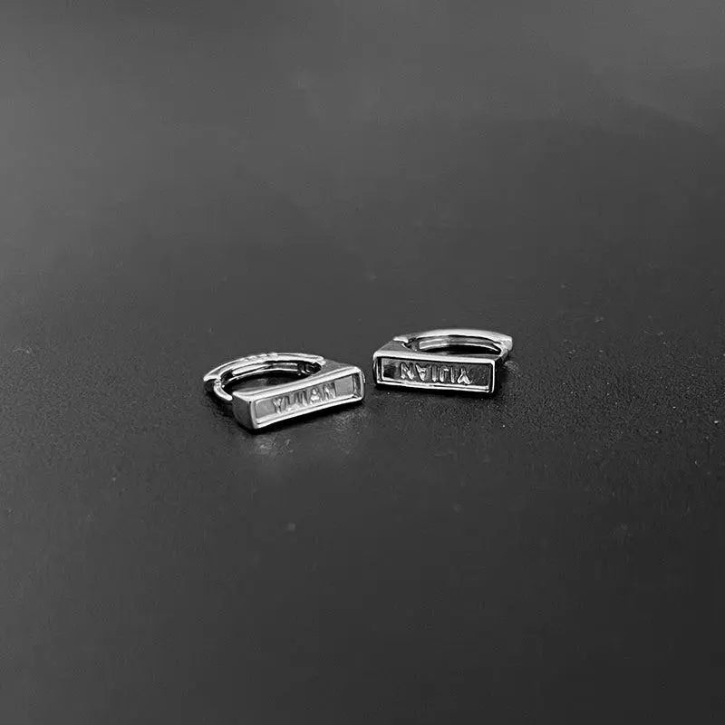 Rectangular Ear Buckle Earrings ArtsKoreanMan