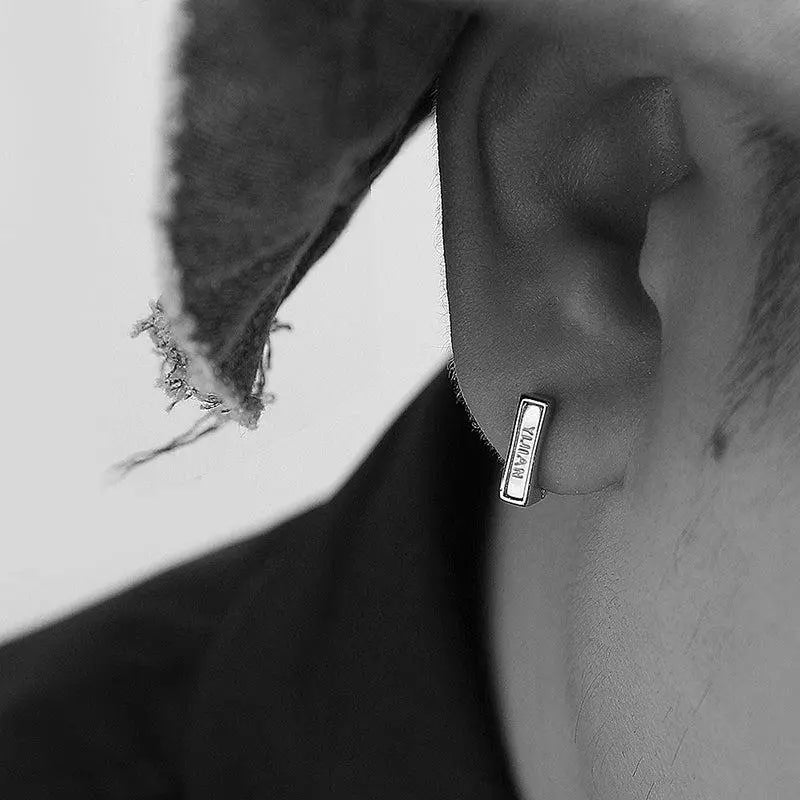 Rectangular Ear Buckle Earrings ArtsKoreanMan