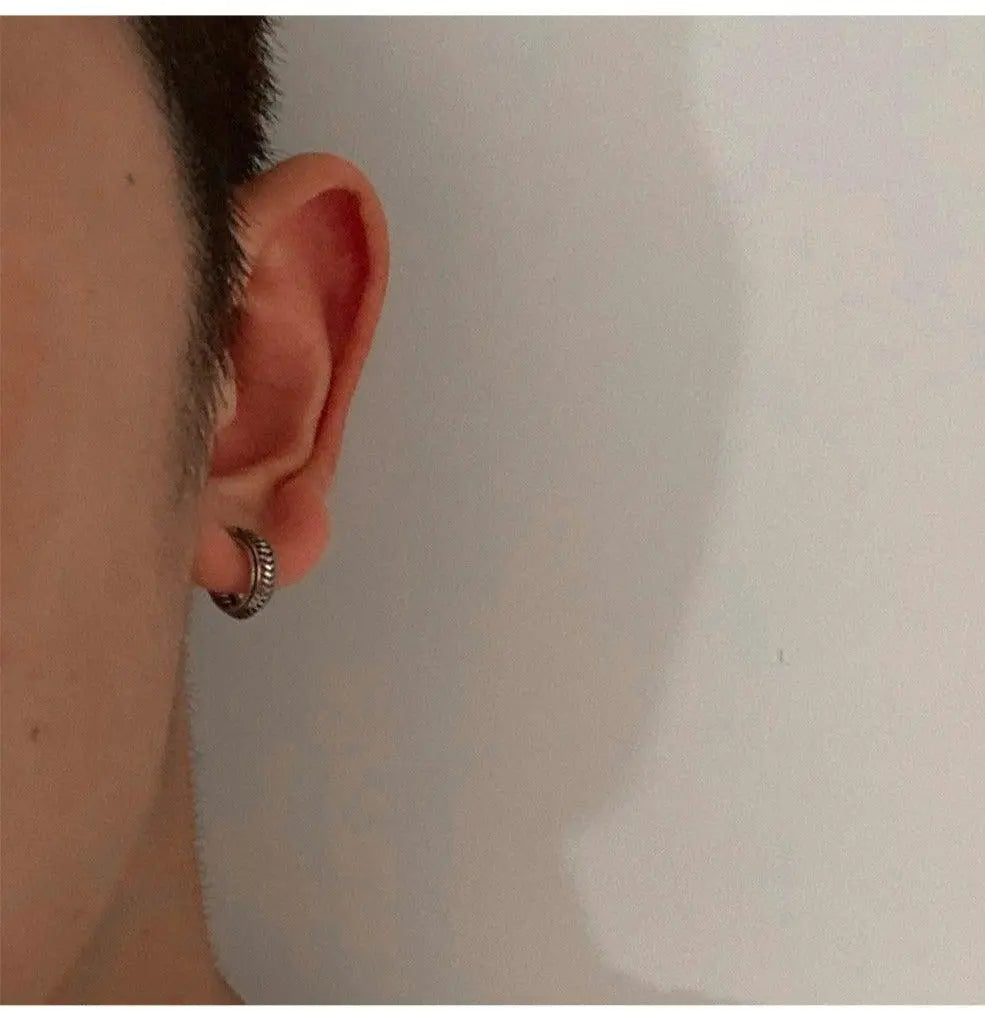 Retro Punk Hoop Earrings ArtsKoreanMan