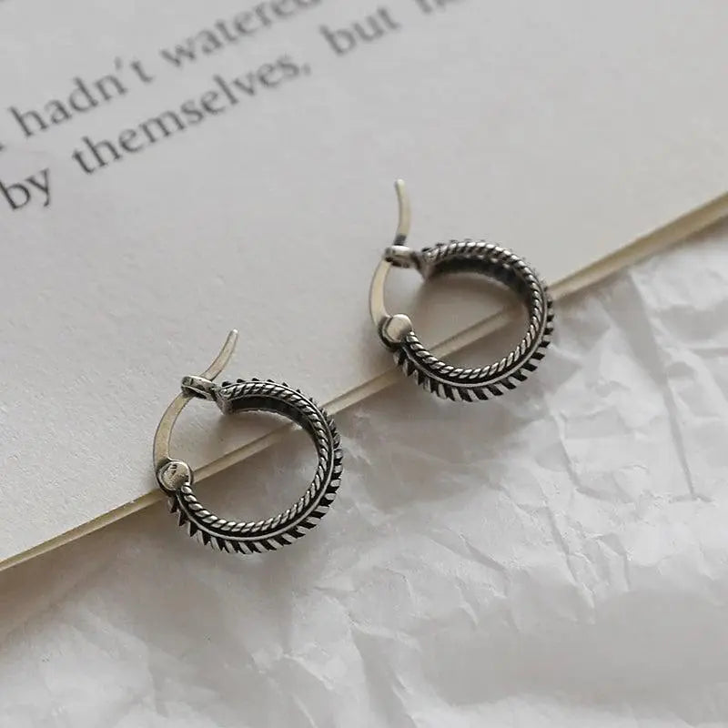 Retro Punk Hoop Earrings ArtsKoreanMan