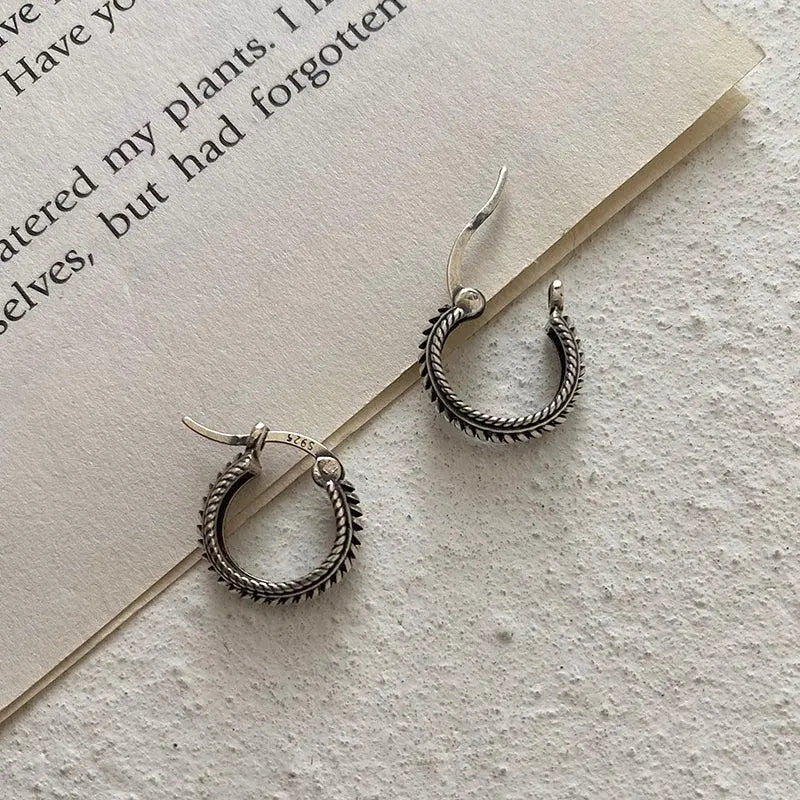 Retro Punk Hoop Earrings ArtsKoreanMan