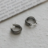 Retro Punk Hoop Earrings ArtsKoreanMan