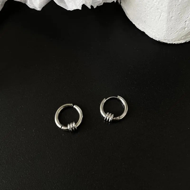 Round Hip-Hop Punk Earrings ArtsKoreanMan