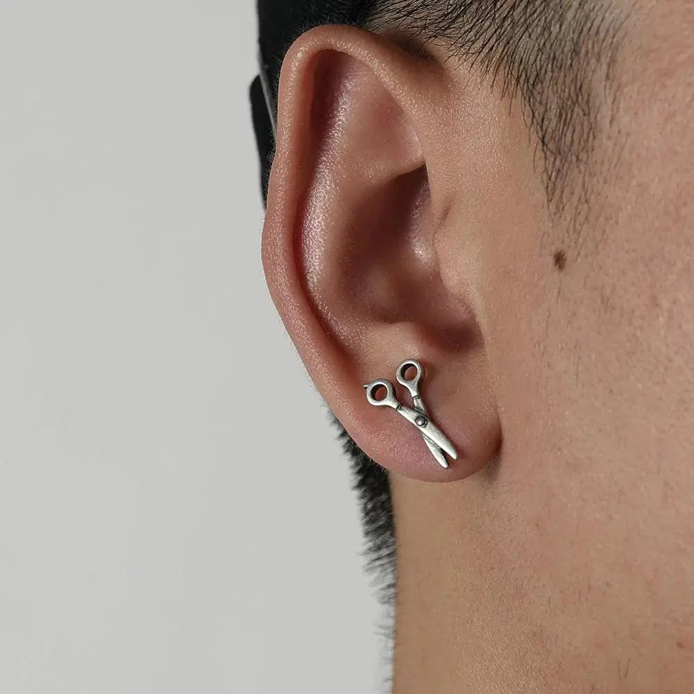 Scissors Stud Earrings ArtsKoreanMan