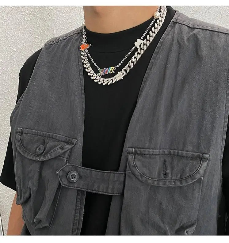 Silver Cuban Chain Necklace ArtsKoreanMan