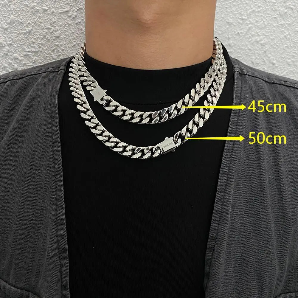 Silver Cuban Chain Necklace ArtsKoreanMan