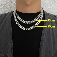 Silver Cuban Chain Necklace ArtsKoreanMan
