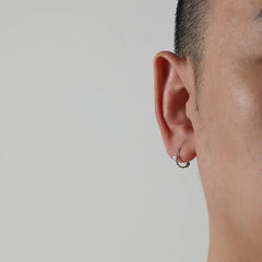 Silver Hoop Earrings ArtsKoreanMan