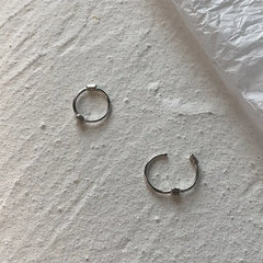 Silver Hoop Earrings ArtsKoreanMan