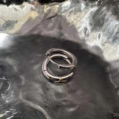 Silver Hoop Earrings ArtsKoreanMan