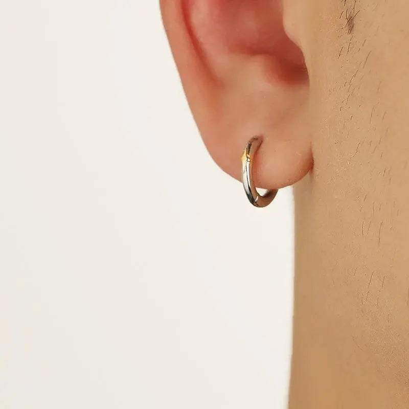 Silver Hoop Earrings ArtsKoreanMan