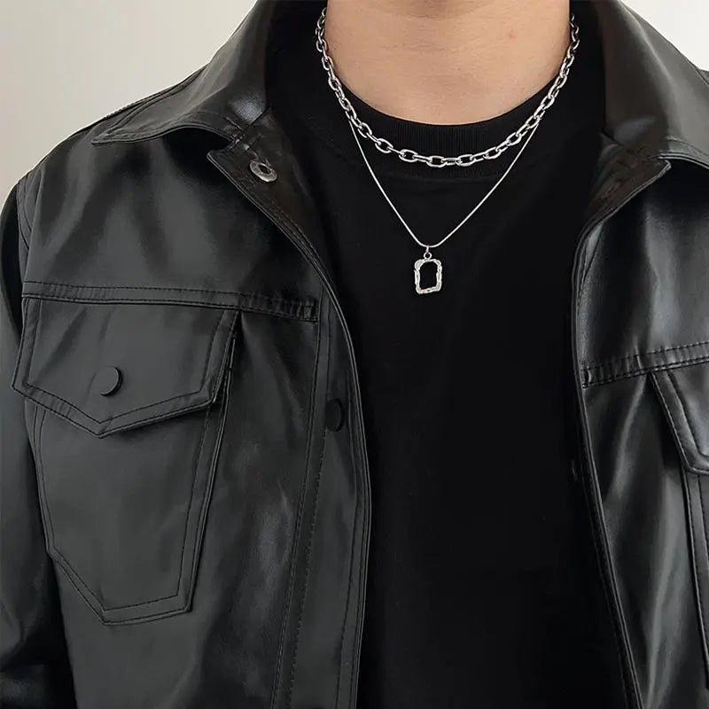 Silver Necklace Two Piece Set ArtsKoreanMan