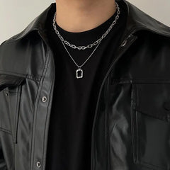 Silver Necklace Two Piece Set ArtsKoreanMan