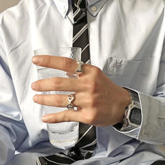 Silver Oval Ring ArtsKoreanMan